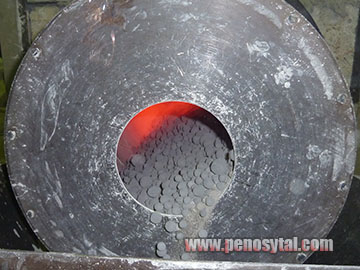 Granulated foamed glass production in the rotary kiln