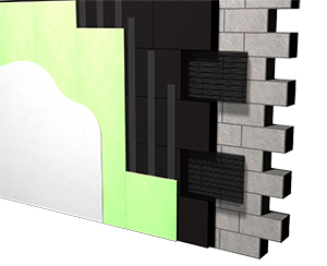 Фибропанели по пеностеклу для стен 3D